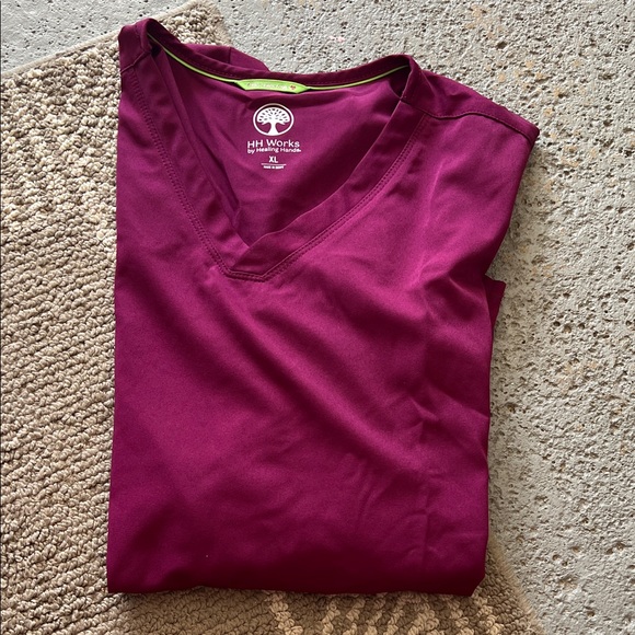 Healing Hands Women's Scrub Top in Rich Purple - Picture 1 of 1